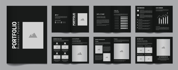 12 page corporate brochure template minimalist design