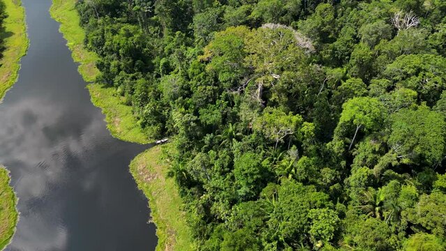 Lago marasha en la selva amazonica
