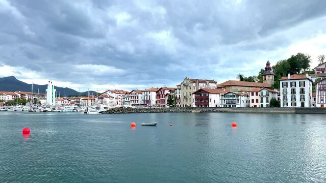 Port and quayside of Ciboure, France