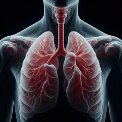 3d rendered illustration of a human lungs