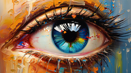 Eyeball eyebrow human eyelashes eyelid - obrazy, fototapety, plakaty