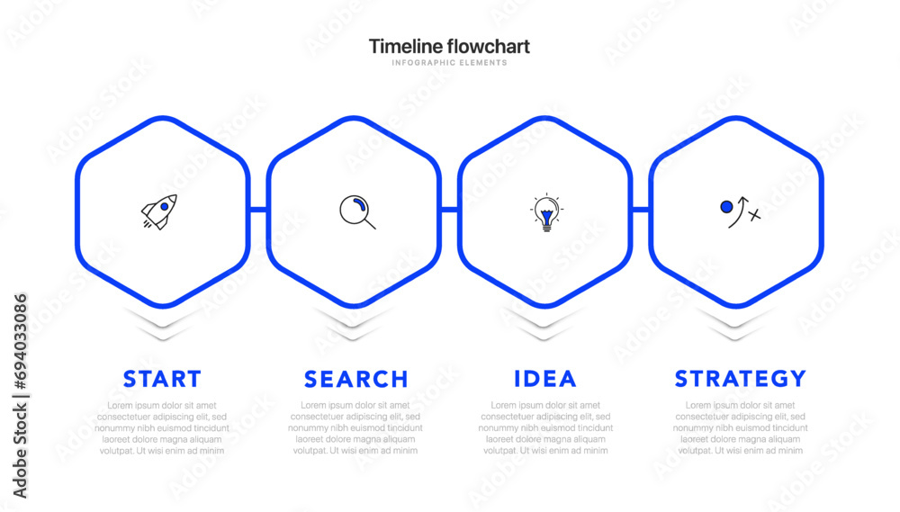 Poster timeline infographic design with 6 options or steps. infographics for business concept. can be used 