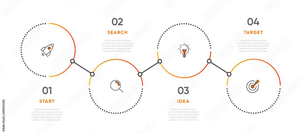 Poster timeline infographic design with 6 options or steps. infographics for business concept. can be used 