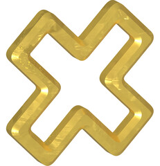 3d golden symbol