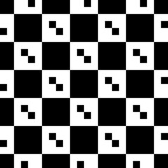 Checks ornament. Squares illustration. Ethnic motif. Tiles wallpaper. Seamless pattern. Geometric ornate. Geometrical background. Digital paper, textile print, web design, abstract image. Vector art.