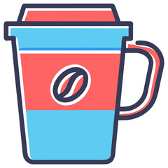 Designer coffee cup vektor icon illustation