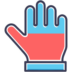 Sleek leather gloves vektor icon illustation