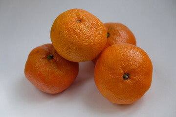 tangerines on a light background