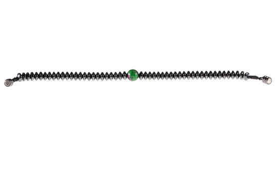 Pulseira de hematita e quartzo verde. Formato de arquivo png fundo transparente.