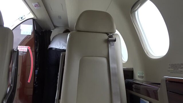 Corporate Jet Airplane Aircraft Inside Interior Seats