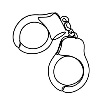 black line art handcuffs clip art preview
