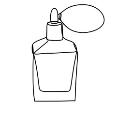 Perfume bottle one line drawing 