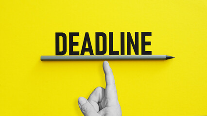 Deadline extended is shown using the text and finger pushing away deadline