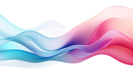 colorful waves isolated from transparent background