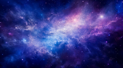 Space photo of galaxy, milky way with stars on night sky background, nebula, constellation, vast...