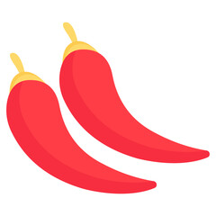 Perfect design icon of red chili