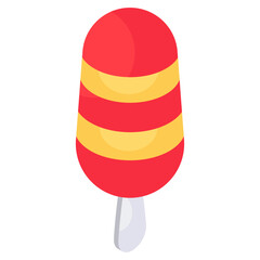 A yummy icon of ice popsicle 