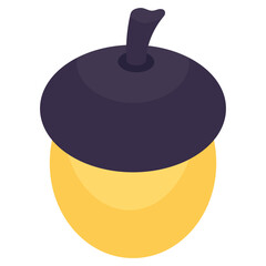 A beautiful design icon of acorn fruit 