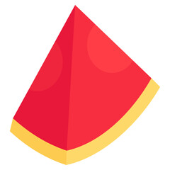 Obraz premium Summer juice fruit icon, vector design of watermelon 