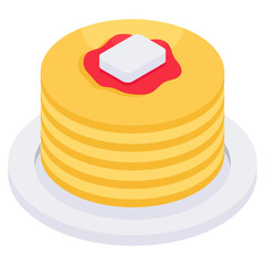 A perfect design icon of pancake 