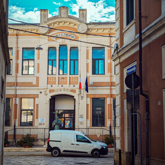 Italy architecture in the town of Brindisi - obrazy, fototapety, plakaty