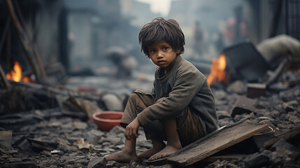 Hunger, poverty. Social world problem, lack of nutrition. Food Sanitation. dregs of society, the homeless. Poverty in retirement. Alms. Lonely children and the elderly. Beggars in need of help - obrazy, fototapety, plakaty
