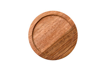 Empty wooden cutting board for preparing ingredients for preparing a delicious dish