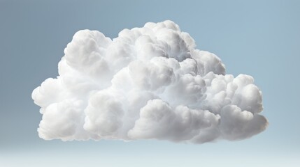 Cumulus cloud on pure background