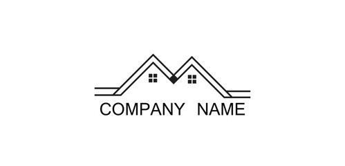 Real Estate, Property and Construction Logo design for business corporate sign.