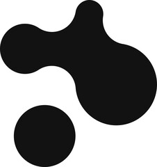 Fluid Blob icon Y2K Element. Retro futuristic shape.