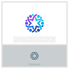 Global Community Logo Icon Elements Template. Community human Logo template vector. Community health care. Abstract Community logo	