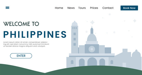 Philippines national day background design . Independence Day 12 June Celebration Template for Poster, Banner, Advertising. Vector Illustration. 