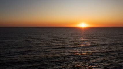 pôr-do-sol no oceano pacífico Viña del Mar Valparaíso Chile