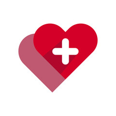 Obraz premium healthcare logo, hospital emblem, heart symbol, medical symbol