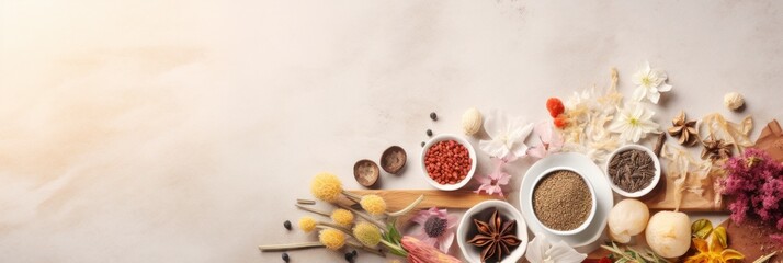 Traditional Chinese Medicine Ingredients on Table
