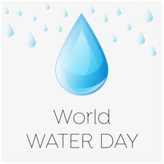 Post template World Water Day with drops