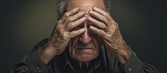 Elderly men struggle with poor vision due to Hyperopia.