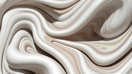 abstract 3d rendered swirl liquid background white