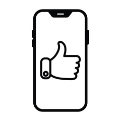 Like icon. Hand like. Thumb up. Outline love symbol. Social media sign. Seal of approval. OK sign. Like symbol. Premium quality. Achievement badge. Quality mark. Thumb icon. Human hand.