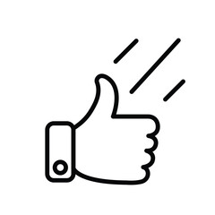 Like icon. Hand like. Thumb up. Outline love symbol. Social media sign. Seal of approval. OK sign. Like symbol. Premium quality. Achievement badge. Quality mark. Thumb icon. Human hand.