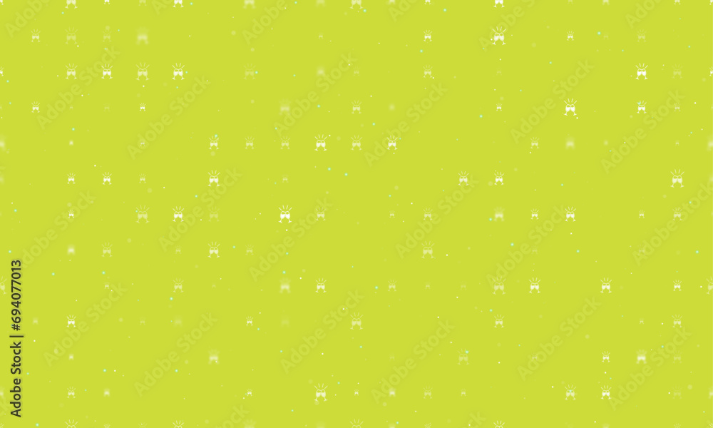 Poster seamless background pattern of evenly spaced white champagne toast symbols of different sizes and op