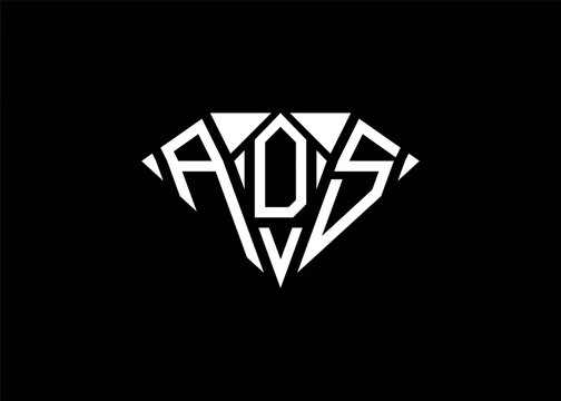 Modern letter A D Z diamond shape logo And initial monogram A D Z letter logo vector template