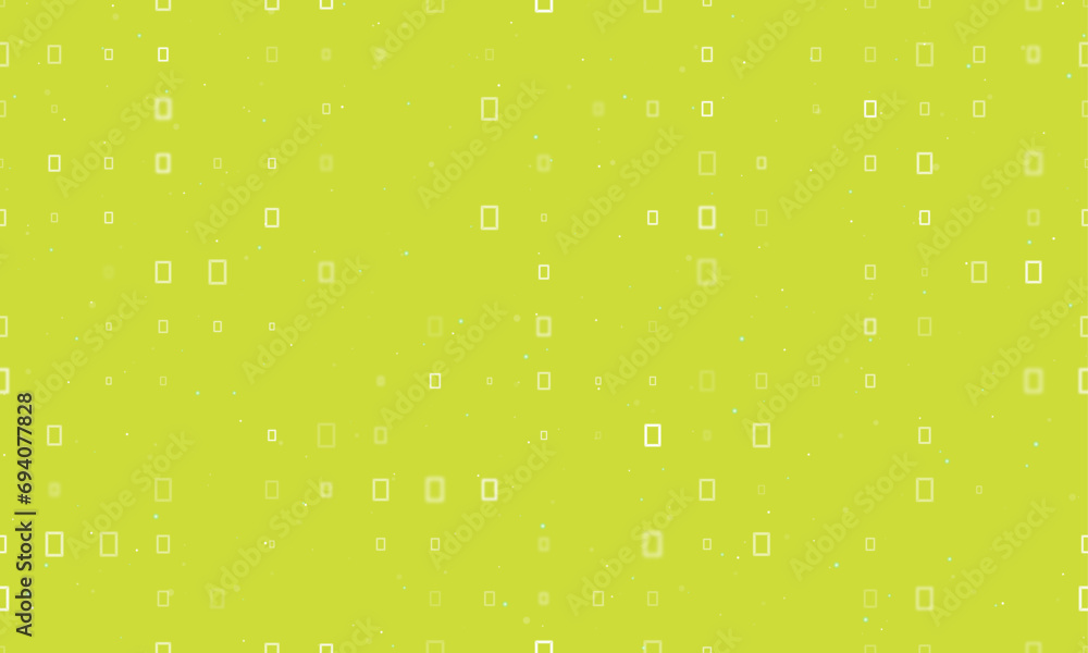 Poster seamless background pattern of evenly spaced white photo frame symbols of different sizes and opacit