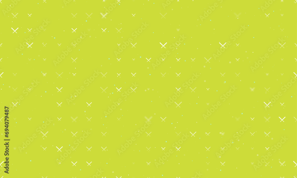 Aufkleber seamless background pattern of evenly spaced white baseball bats symbols of different sizes and opac