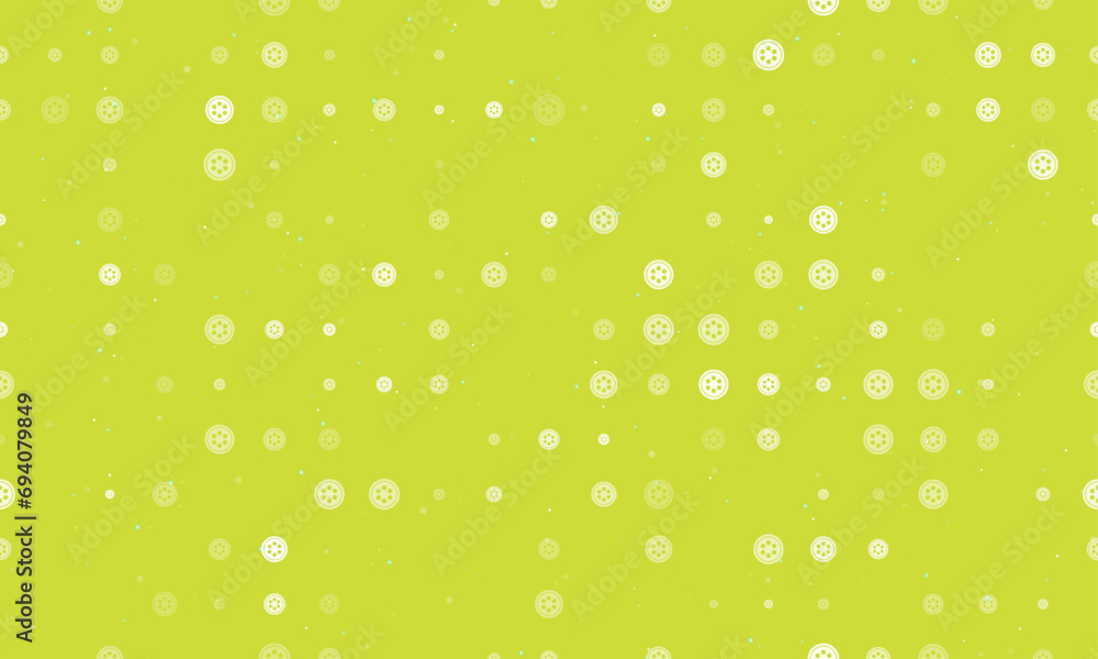 Aufkleber seamless background pattern of evenly spaced white optic cable symbols of different sizes and opacit