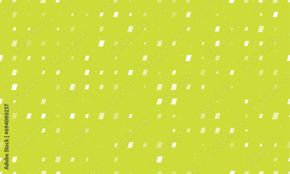 Poster seamless background pattern of evenly spaced white parallelogram symbols of different sizes and opac