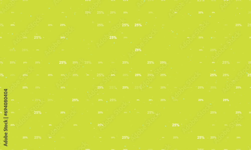 Aufkleber seamless background pattern of evenly spaced white 25 percent symbols of different sizes and opacity