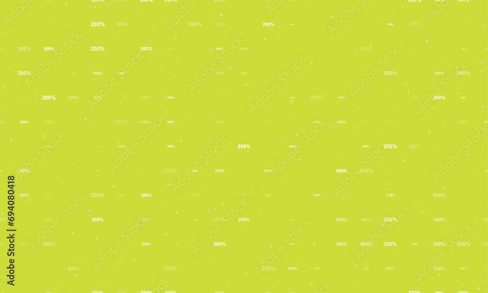 Aufkleber seamless background pattern of evenly spaced white 200 percent symbols of different sizes and opacit