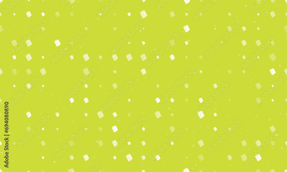 Poster seamless background pattern of evenly spaced white magic book symbols of different sizes and opacity