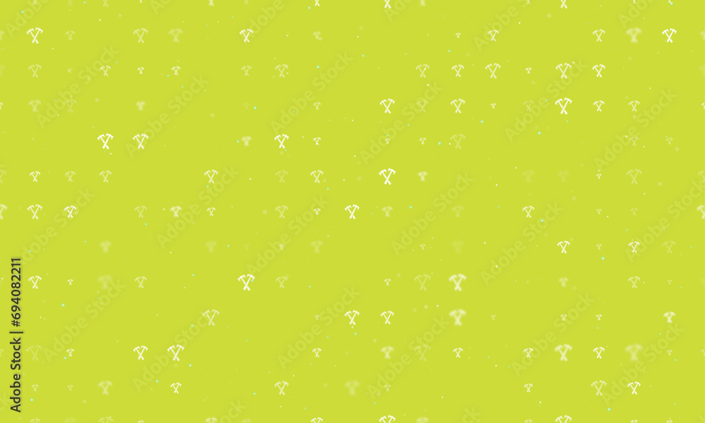 Poster seamless background pattern of evenly spaced white crossed axes symbols of different sizes and opaci